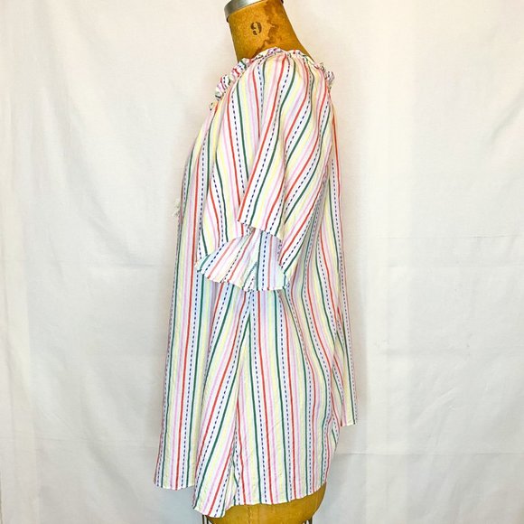 Ann Taylor Multicolor Stripe Peasant - Picture 3 of 6